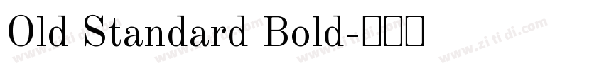 Old Standard Bold字体转换